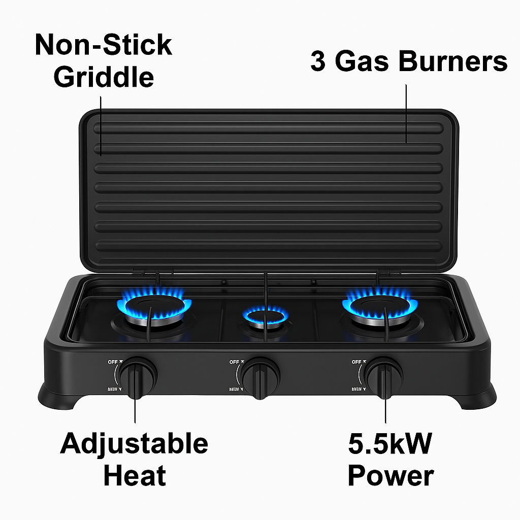 Estufa de Gas SOKANY 3 puestos