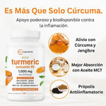 Turmeric Curcumin 95%: El antiinflamatorio mas potente + dile adios a los dolores 250Q + ENVIO GRATIS SUPER OFERTA COMPRA 2 Y TE MANDAMOS UN TERCERO DE REGALO FORMATO 60 CAPSULAS MEGA CONCENTRADO 2 AL DIA !!!