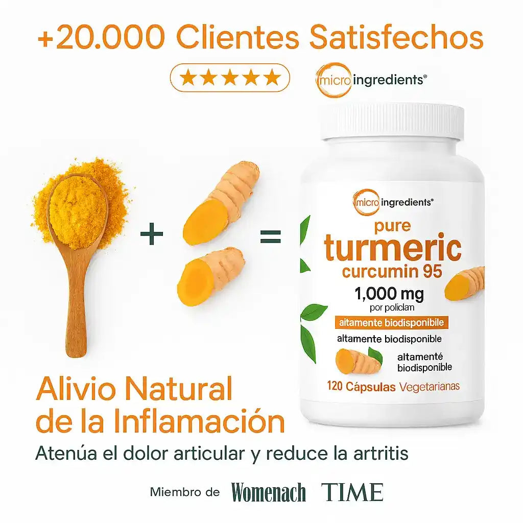 Turmeric Curcumin 95%: El antiinflamatorio mas potente + dile adios a los dolores 249Q + ENVIO GRATIS
