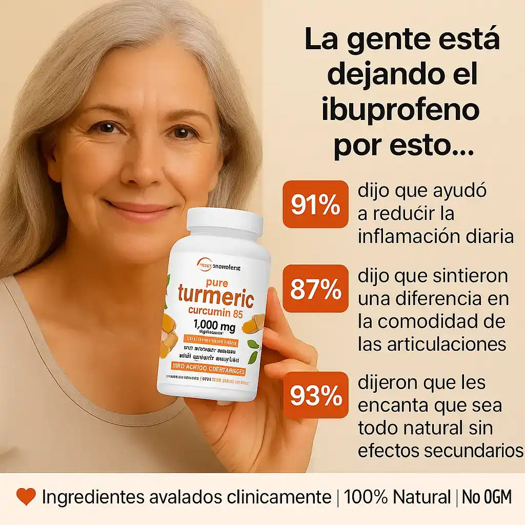 Turmeric Curcumin 95%: El antiinflamatorio mas potente + dile adios a los dolores 249Q + ENVIO GRATIS