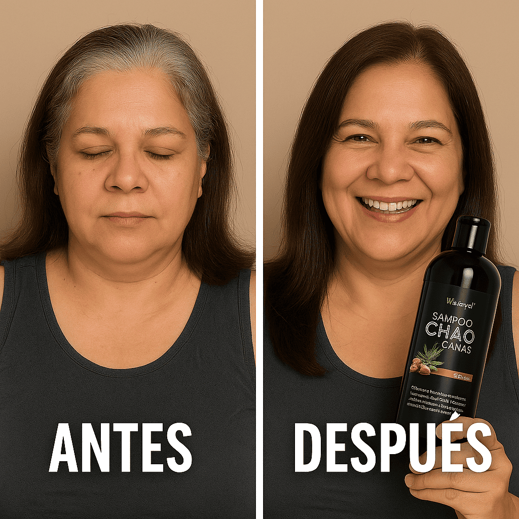 Chao Canas - Shampoo 3 en 1: Cubre, Nutre y Rejuvenece