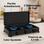 Estufa de Gas SOKANY 3 puestos