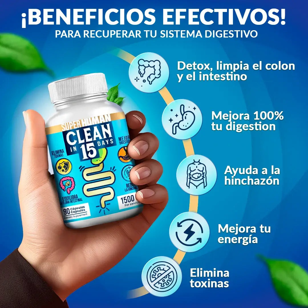 Clean 15  EL ORIGINAL  - detox y limpieza ENVIO GRATIS A TODO GUATEMALA