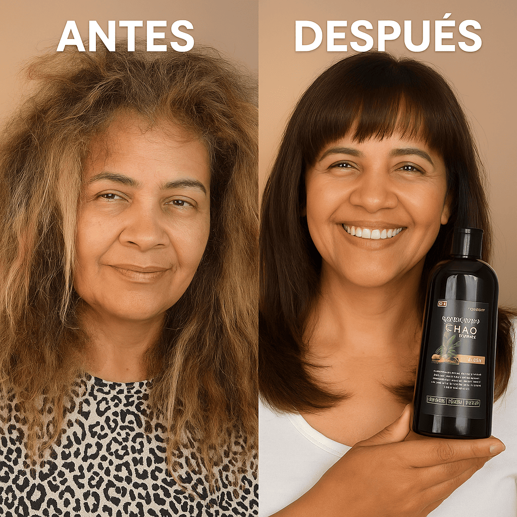 Chao Canas - Shampoo 3 en 1: Cubre, Nutre y Rejuvenece